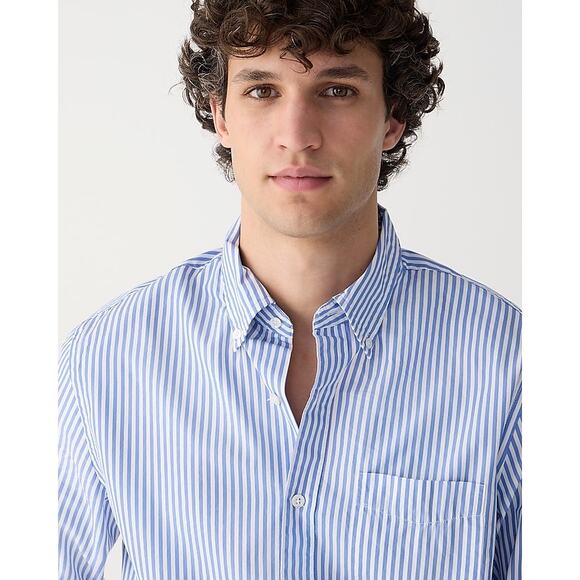 Thomas Mason J.Crew White Poplin Shirt Medium NWT - Picture 9 of 13